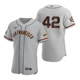 San Francisco Giants Gray Jackie Robinson Day Authentic Jersey