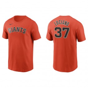 Men's San Francisco Giants Marco Luciano Orange Name & Number T-Shirt