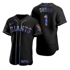 San Francisco Giants Mauricio Dubon Nike Black Authentic Holographic Golden Edition Jersey
