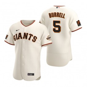 San Francisco Giants Pat Burrell Nike Cream Retired Player Authentic Jersey
