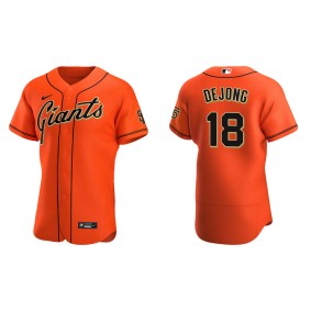 Men's San Francisco Giants Paul DeJong Orange Authentic Alternate Jersey