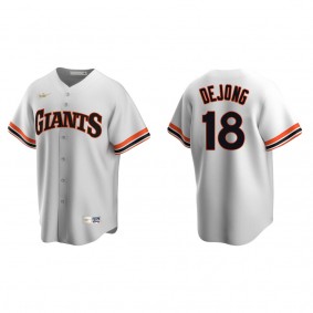 Men's San Francisco Giants Paul DeJong White Cooperstown Collection Home Jersey