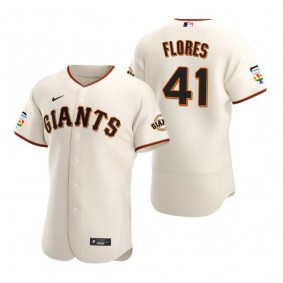 San Francisco Giants Wilmer Flores Cream 2021 Pride Month Authentic Home Jersey