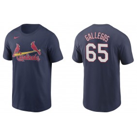 Men's St. Louis Cardinals Giovanny Gallegos Navy Name & Number T-Shirt