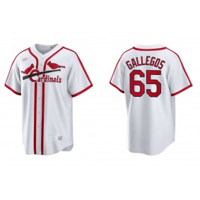 Men's St. Louis Cardinals Giovanny Gallegos White Cooperstown Collection Home Jersey