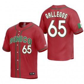 Giovanny Gallegos Mexico Baseball Red 2023 World Baseball Classic Replica Jersey