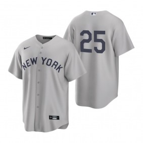 New York Yankees Gleyber Torres Nike Gray 2021 Field of Dreams Replica Jersey