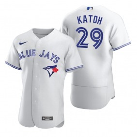 Men's Toronto Blue Jays Gosuke Katoh White Authentic Home Jersey