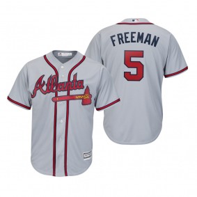 Freddie Freeman #5 Atlanta Braves Gray Cool Base Majestic Official Jersey