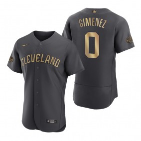 Men's Cleveland Guardians Andres Gimenez Charcoal 2022 MLB All-Star Game Authentic Jersey