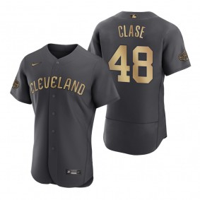 Men's Cleveland Guardians Emmanuel Clase Charcoal 2022 MLB All-Star Game Authentic Jersey