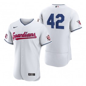 Cleveland Guardians Jackie Robinson White Authentic Jersey