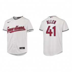 Youth Cleveland Guardians Logan Allen White Replica Jersey