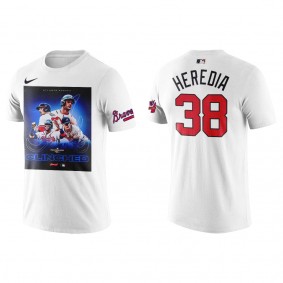 Guillermo Heredia Atlanta Braves White 2022 Postseason CLINCHED T-Shirt
