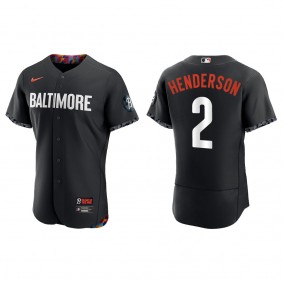 Gunnar Henderson Baltimore Orioles Black 2023 City Connect Authentic Jersey