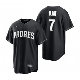 San Diego Padres Ha-Seong Kim Nike Black White 2021 All Black Fashion Replica Jersey