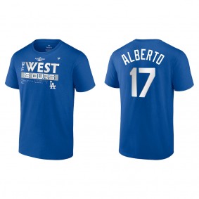 Hanser Alberto Los Angeles Dodgers Royal 2022 NL West Division Champions Locker Room T-Shirt