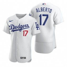 Men's Los Angeles Dodgers Hanser Alberto White Authentic Home Jersey