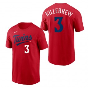Harmon Killebrew Minnesota Twins Red 2023 Wordmark T-Shirt