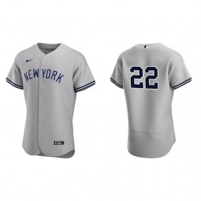 Yankees Harrison Bader Gray Authentic Road Jersey