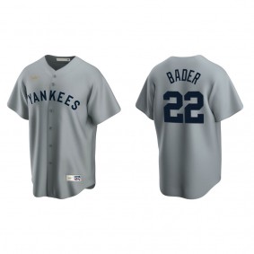 Yankees Harrison Bader Gray Cooperstown Collection Road Jersey