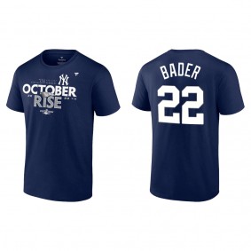 Harrison Bader New York Yankees Navy 2022 Postseason Locker Room T-Shirt