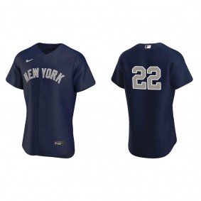 Yankees Harrison Bader Navy Authentic Jersey
