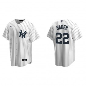Yankees Harrison Bader White Replica Home Jersey