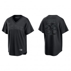 Harrison Bader New York Yankees Black Pitch Black Fashion Replica Jersey