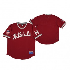 Hilldale Club Rings & Crwns Red Mesh Replica Jersey