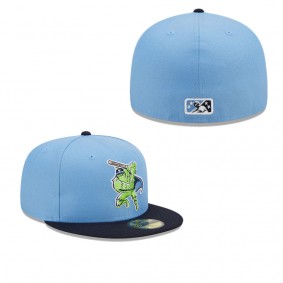 Men's Hillsboro Hops Light Blue Navy Marvel x Minor League 59FIFTY Fitted Hat