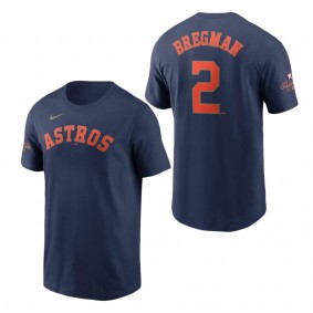Men's Houston Astros Alex Bregman Navy 2023 Gold Collection Name & Number T-Shirt