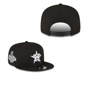 Men's Houston Astros Black 2022 World Series Side Patch 9FIFTY Snapback Hat
