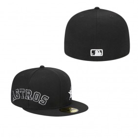 Men's Houston Astros Black Jersey 59FIFTY Fitted Hat