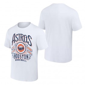 Men's Houston Astros Darius Rucker Collection by Fanatics White Distressed Rock T-Shirt