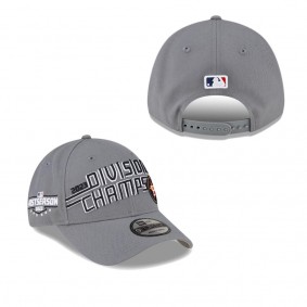 Men's Houston Astros Gray 2023 AL West Division Champions Locker Room 9FORTY Adjustable Hat
