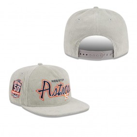 Men's Houston Astros Gray Corduroy Golfer Adjustable Hat