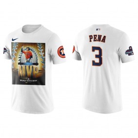 Houston Astros Jeremy Pena White 2022 World Series Champions MVP T-Shirt