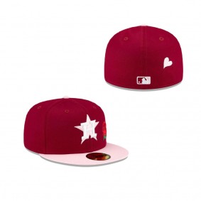 Houston Astros Just Caps Rose Flower 59FIFTY Fitted Hat