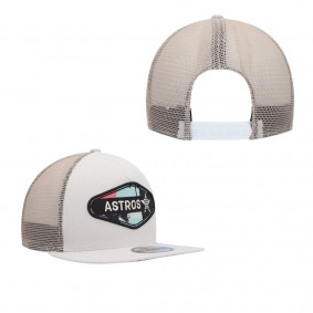 Men's Houston Astros Natural Retro Beachin' Patch A-Frame Trucker 9FIFTY Snapback Hat