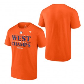 Men's Houston Astros Fanatics Branded Orange 2023 AL West Division Champions Locker Room T-Shirt