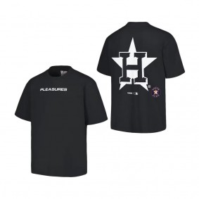 Men's Houston Astros PLEASURES Black Ballpark T-Shirt
