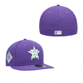 Men's Houston Astros Purple Lime Side Patch 59FIFTY Fitted Hat