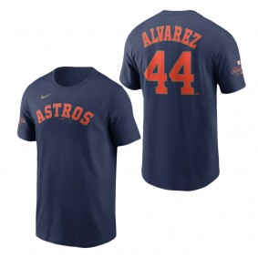 Men's Houston Astros Yordan Alvarez Navy 2023 Gold Collection Name & Number T-Shirt
