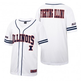 Illinois Fighting Illini White Navy Baseball Jersey