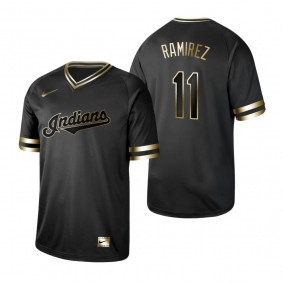 Cleveland Indians Jose Ramirez Nike Black Golden Jersey