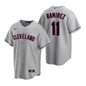 Cleveland Indians Jose Ramirez Nike Gray 2020 Replica Road Jersey