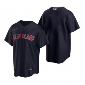 Men's Cleveland Indians Nike Navy Replica Alternate Jersey