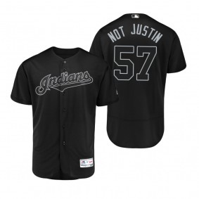 Indians Shane Bieber Not Justin Black 2019 Players' Weekend Authentic Jersey