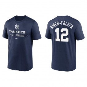 Isiah Kiner-Falefa New York Yankees Navy 2022 Postseason Authentic Collection Dugout T-Shirt